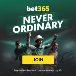 Bet365 UK, Never Ordinary, Number one for Sports, begambleaware.org