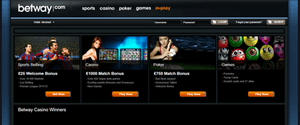 2012 Betway Home Page