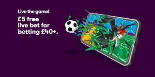 £5 Free Live Bet for Betting £40+ on Premier League