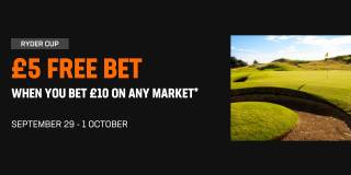 Ryder Cup - £5 Free Bet When You Bet £10
