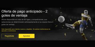 Oferta de pago anticipado - 2 goles de ventaja