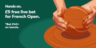 French Open - £5 Free Live Bet for Betting £40