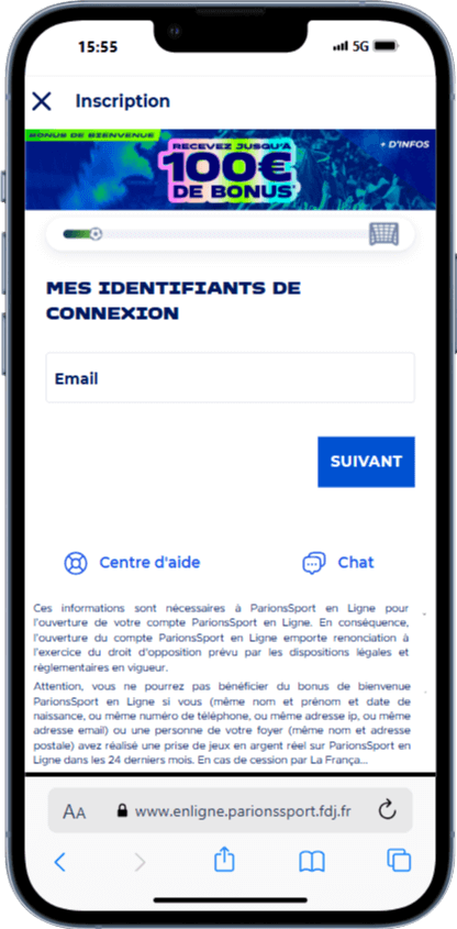 Inscription Parions Sport