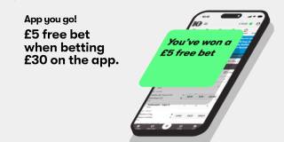 £5 Free Bet for betting £30+ on the App
