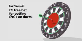 £5 Free Bet for Betting £40+ on Darts