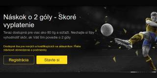 Náskok o 2 góly - Skoré vyplatenie