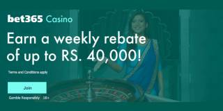 bet365 Live Dealer Weekly Rebate - India