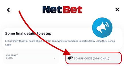 How to use a Netbet Bonus Code