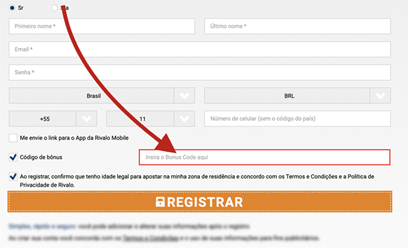 Código De Bônus Rivalo