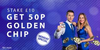 Monday Special - Stake £10 Get a 50p Golden Chip
