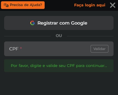 Formulário de cadastro na Esportiva.bet