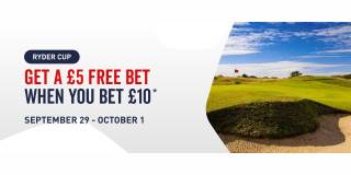Ryder Cup - Bet £10 and Get a £5 Free Bet