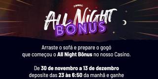 Cassino de bônus toda a noite: BÔNUS de 40%, ATÉ R $ 500
