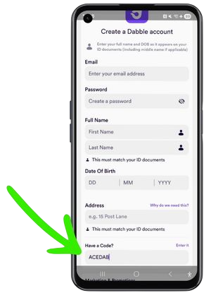Dabble Promo Code Sign Up
