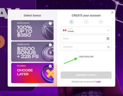 How to sign up to TonyBet